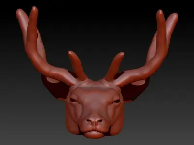 Deer Head Pendant 3D print model