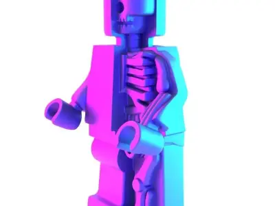 Dissected Brick Minifig Anatomic LEGO toy 3D print model