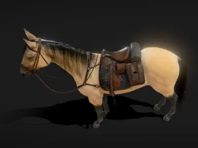Caballo Horse Low-poly 3D model
