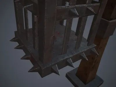 Hanging cage  Free low-poly 3D model