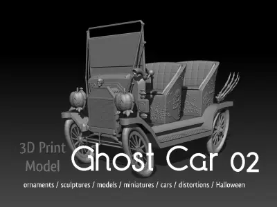 ghost car 02 Free 3D print model
