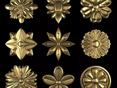 Ornament Element Pack 12 3D model