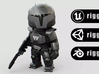 IMPERIAL TROOPER  Rigged for Unreal Engine - Unity - MIXAMO  3D model