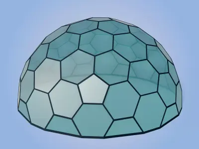 Geodesic Dome Low-poly 3D model