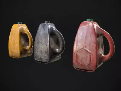 Plastic Bottles Low-poly 3D model