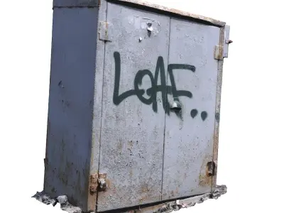 Electrical box withe scan 9 Low-poly 3D model