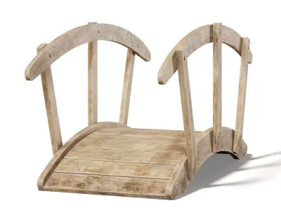 Small Wooden Bridge 3D Model 3D model