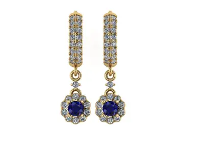 Diamond earring 3d render 3D print model buy