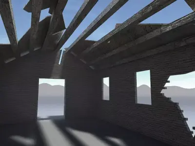 Industrial Buildings Low-poly 3D model