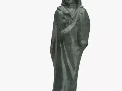 Monument to Honore de Balzac 3D model