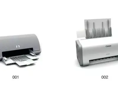 all electronic items for the office 3D model