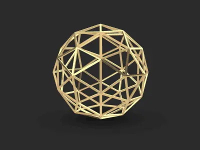 Geodesic Sphere Frame frequency 2 3D model