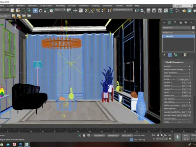 Livingroom modern 3D Model  3D model