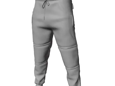 men and women clothing- realistic Jogger Sweatpant Low-poly 3D model