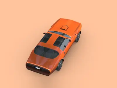 Pontiac Firebird Trans Am 1977 Low-poly 3D model