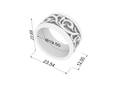 Ornate Filigree Band Ring JDBCo 3D print model