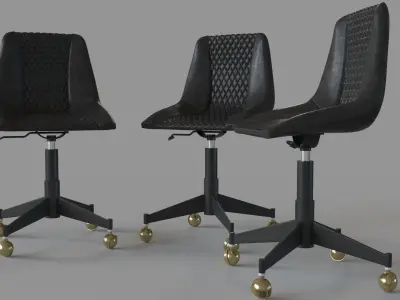 Bucket Seat Desk Chair 3D model