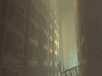  Low poly buildling  block  Low-poly 3D model