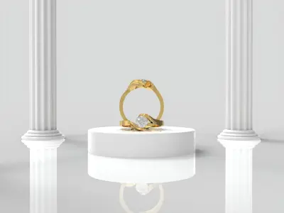 0227 - Solitaire Ring - JCADHub 3D print model