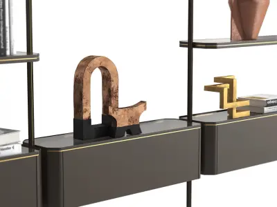 Radice bookcase by Natuzzi Italia 3D model