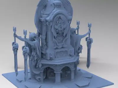 Steampunk Medieval Tower Halloween  3D model
