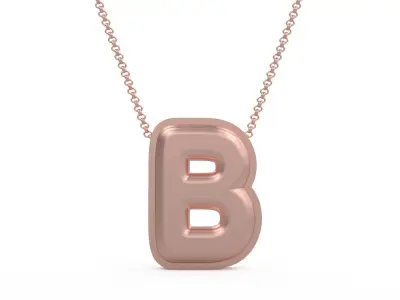 Model 1185 B Initial Letters Charm Balloon 20mm 3D print model