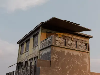Old weathered house Free low-poly 3D model