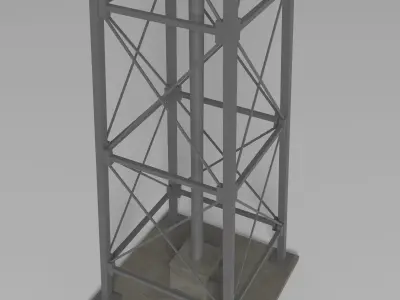 Water Tower Free low-poly 3D model
