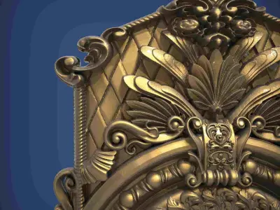 Carved clock for 3D printing and CNC 3D print model shop
