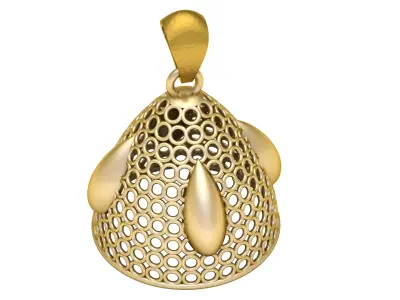 NET STYLE GOLD PENDANT 3D PRINTABLE MODEL 3D print model