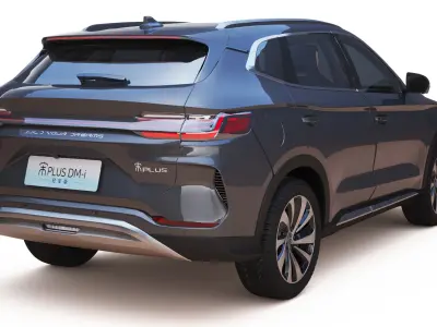 2023 BYD SONG PLUS DM-i With Interior 3D model