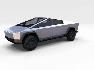 Tesla Cybertruck with Chassis Pack 3D model