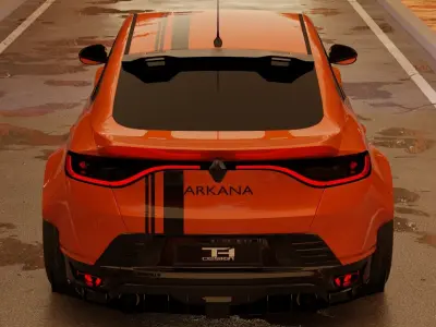 Renault Arkana Widebody Rigged 3D model