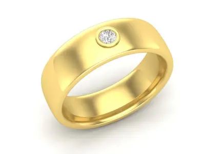 AV 576 Round Diamond Mens Fashion Wedding Band 3D print model