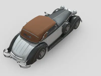 Horch 853 A Sport Cabriolet 1937 Low-poly 3D model
