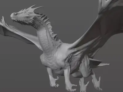 Pythian Dragon Animators Pack Low-poly 3D model