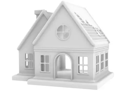 Christmas House Candle Holder 3D Printable STL File 3D print model