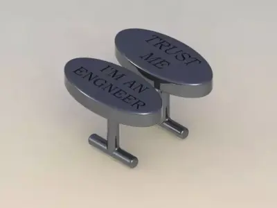 Trust me Im an engineer cufflinks Free 3D model
