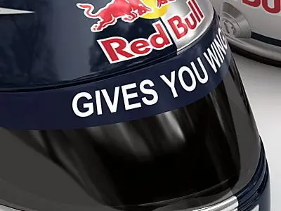 Helmet F1 2009 Sebastian Vettel 3D model