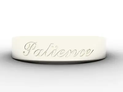 Patience Female Ring Silver 3D print model