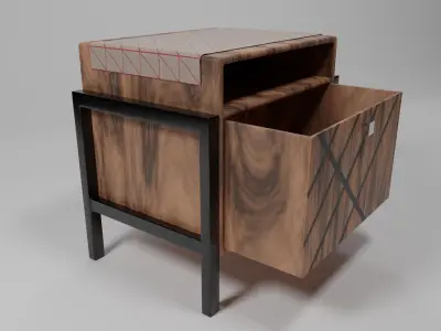 Bedside cabinet  Free 3D model