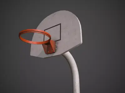 Basketball Hoop Low-poly 3D model