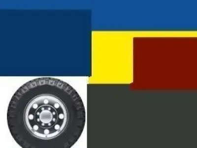 Low poly car different colored vehicles Low-poly 3D model