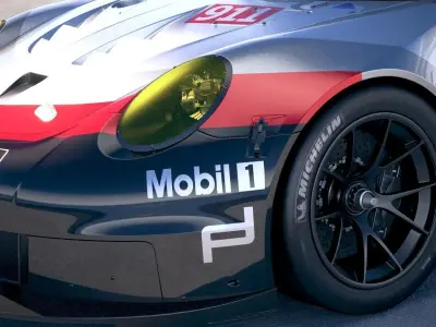 Porsche 911 RSR 2017 3D model