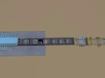 Glass Industry Production Line 3D model