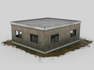 3D Low poly game asset Home Low-poly 3D model