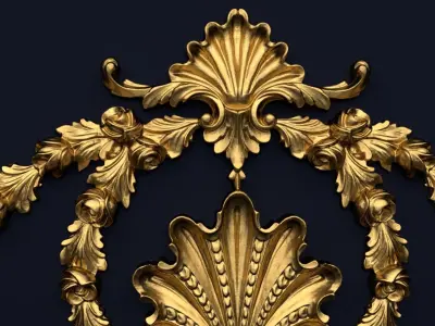 Classic decor ornament v-3D model 32 3D model