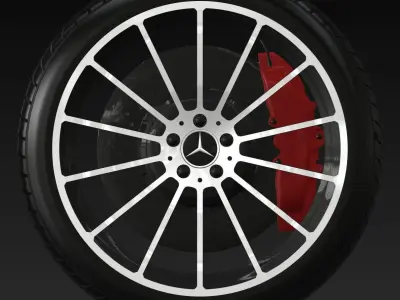 Mercedes Benz A Wheel and Rim 3D model