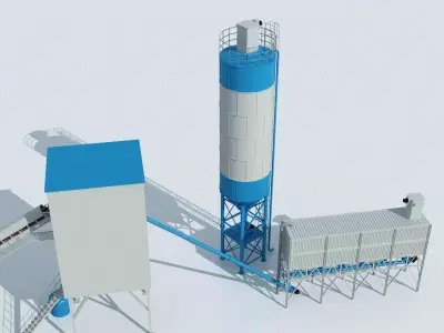 Concrete Batching Plant 3D model