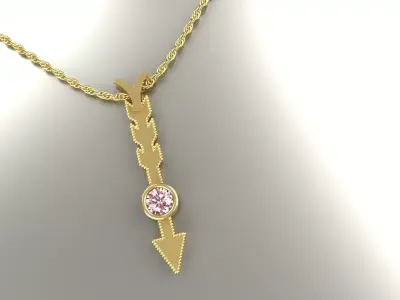 Ladies Round Bezel Pendant Gold Sterling Platinum Luxury 3D print model